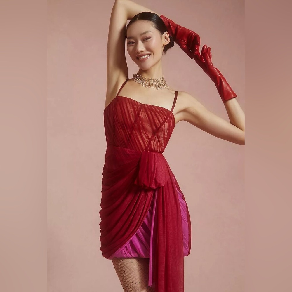 By Anthropologie Structured Tulle Dress